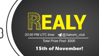 Join the AMA of Satoshi Club x Really. Rewards: 500 USDT, November 15th.