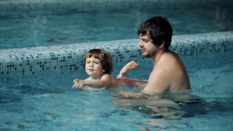 Swimming lessons with dad