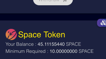 New SPACE token just launched!