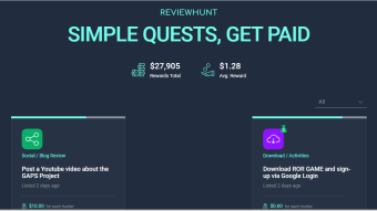 Reviewhunt - An Amazing Marketing Quest Hub for Hunters and Makers