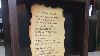 Song Lyric Art - Burnt Paper Canvas with My Song Lyrics