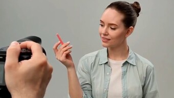 Backstage advertising shoot