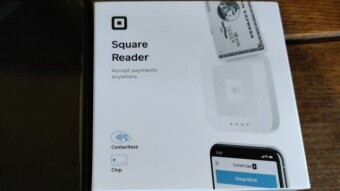 We have a  Square POS (Point of Sale) machine!