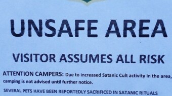 Is this remaining haunts of Satanic cult worship?