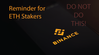 Staking ETH on Binance. Just a reminder