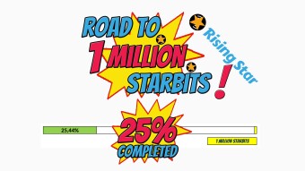 Road to 1 Million Starbits: 25% Completed