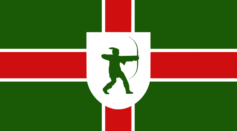 Robin Hood on the Nottingham shire Flag