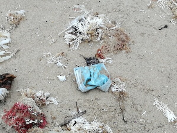 Mask on beach