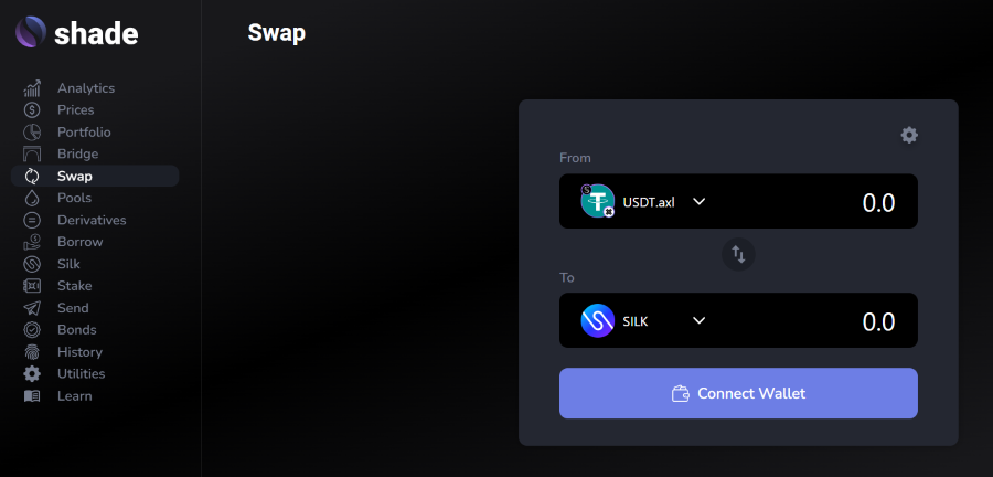 swap defi shade