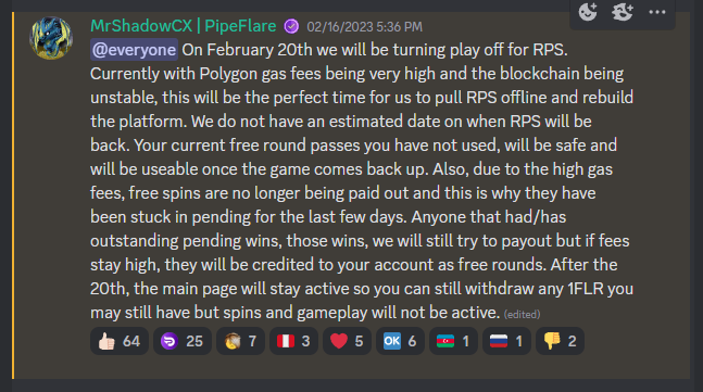 PipeFlare announcement on Discord