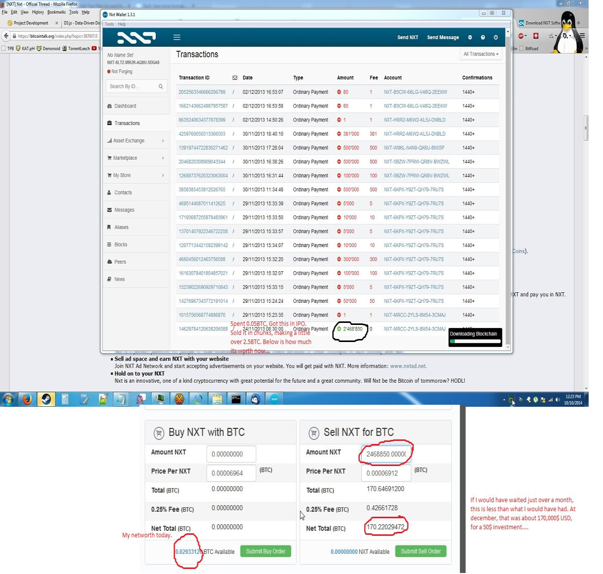 My 2014 image showing the error I made