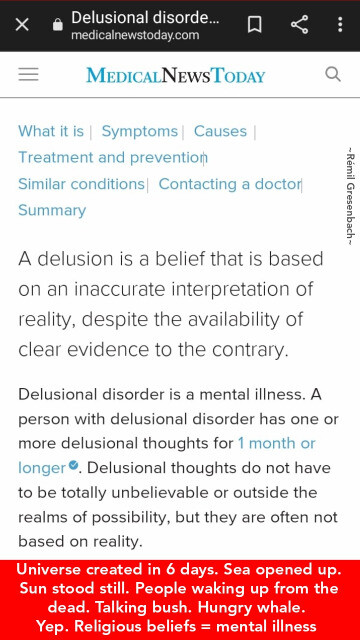 Religion is a mental illness