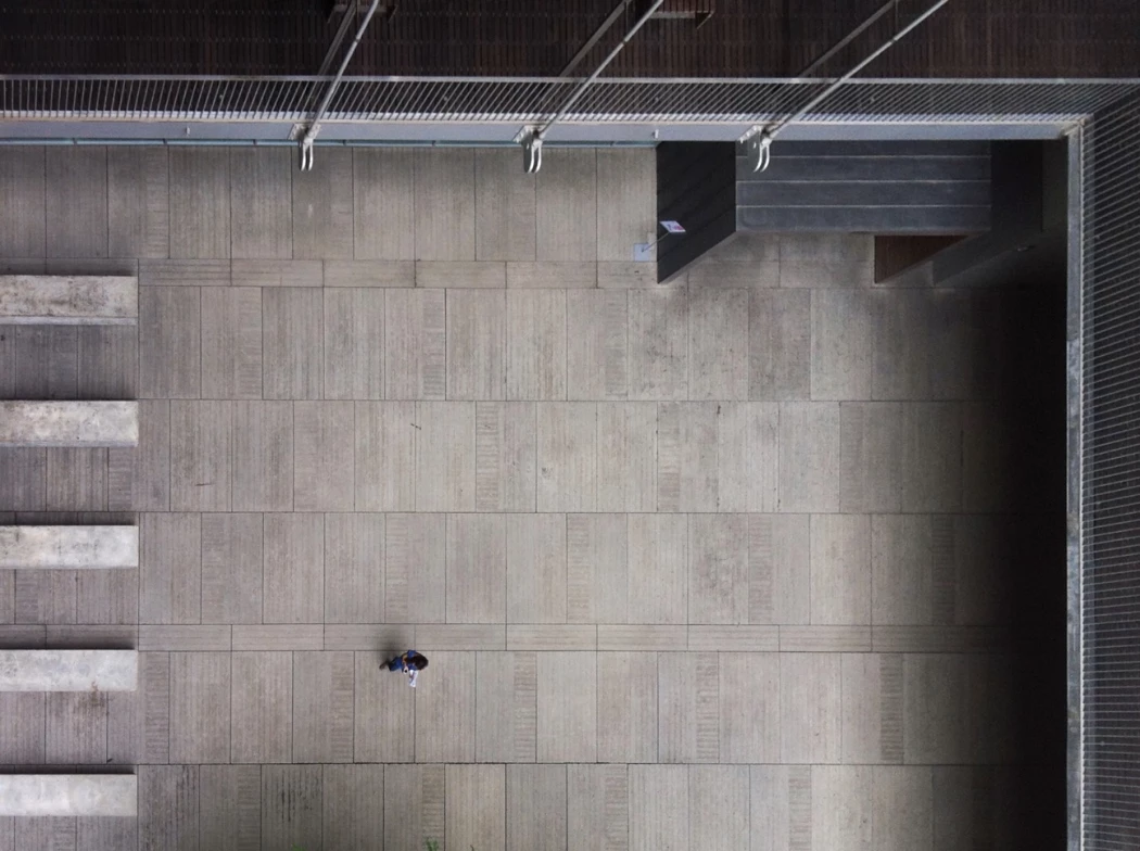 Aerial view of the inner courtyard