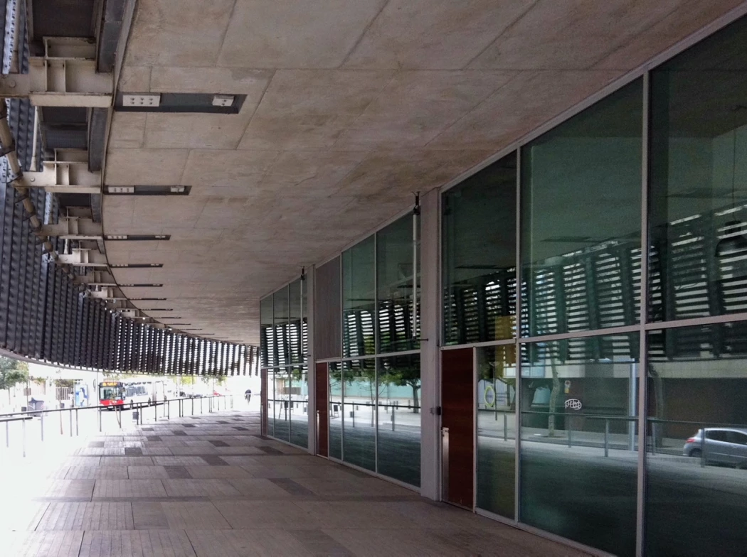 Exterior street corridor view