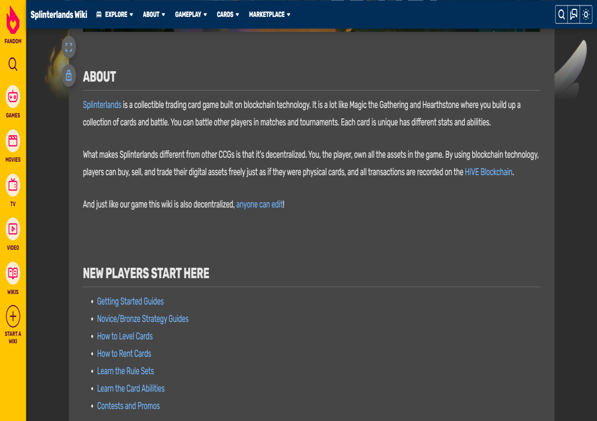10 Website for Splinterland Player