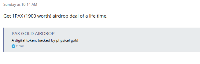 paxgold fake airdrop