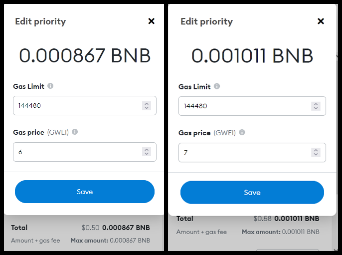 Metamask gas fees