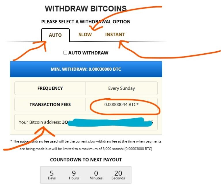 withdrawal btc