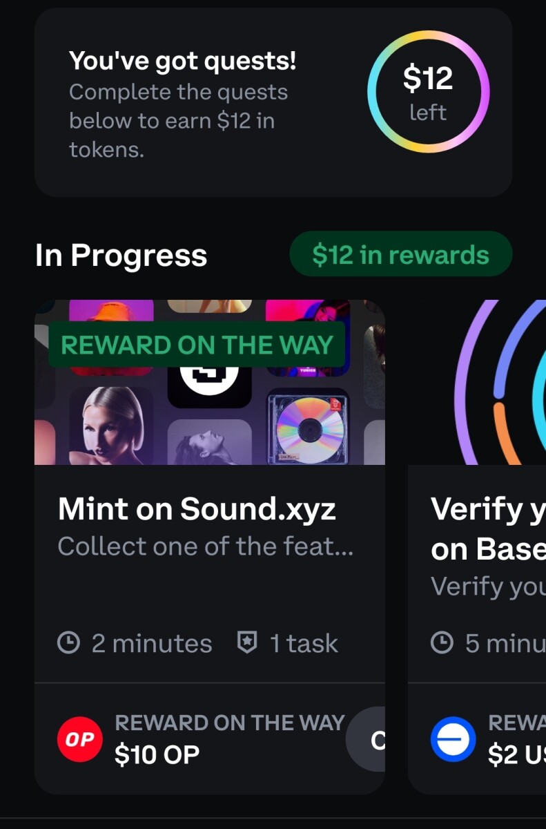 Coinbase Wallet Quests - Base and Optimism Opportunities