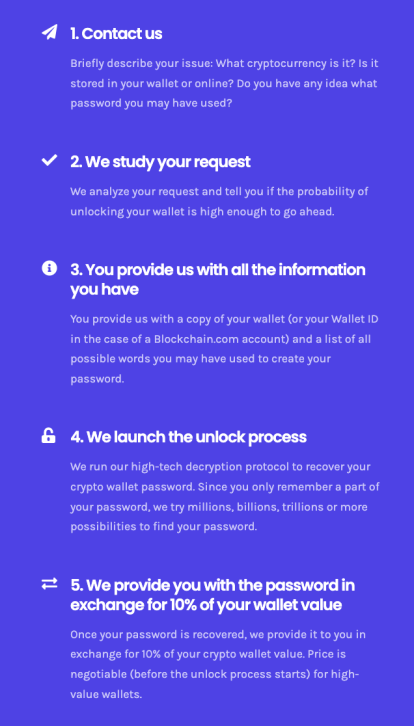 Unlockmywallet summary