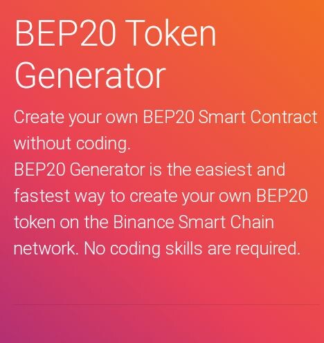 BEP20 Token Generator | Create BEP20 Token for FREE