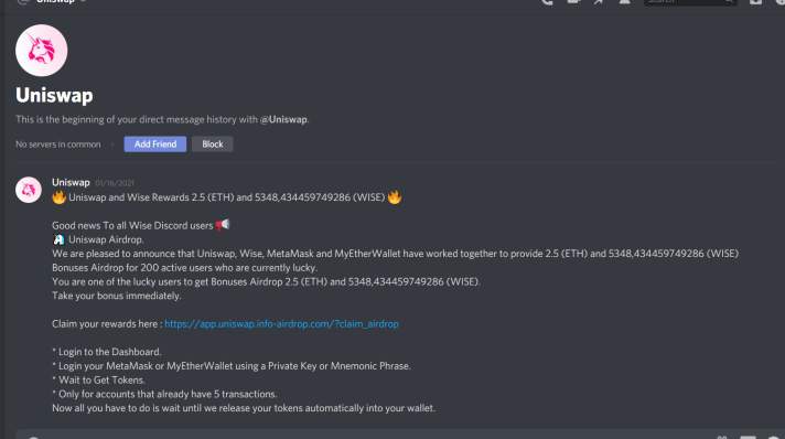 scam DM