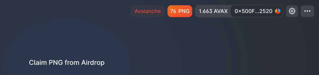 PNG now shows in your MetaMask and on the Pangolin Exchange
