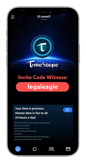 Timestope Witness Invite Code: legaleagle