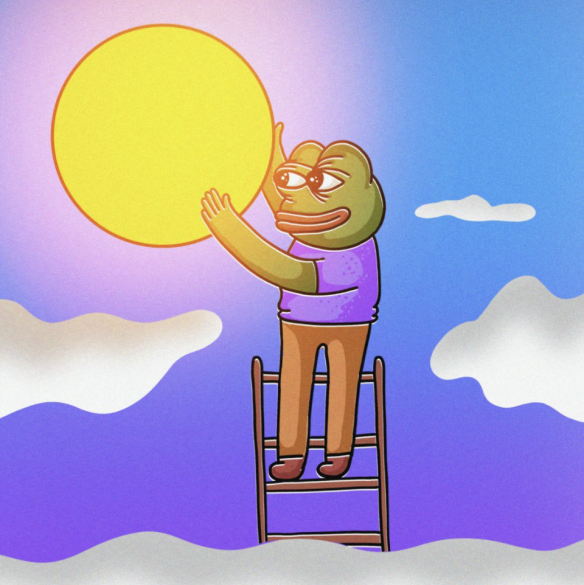 Pepe interacting with the sun