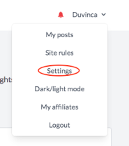 settings