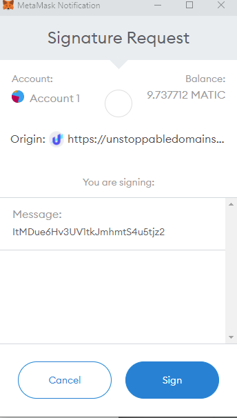 sign a message