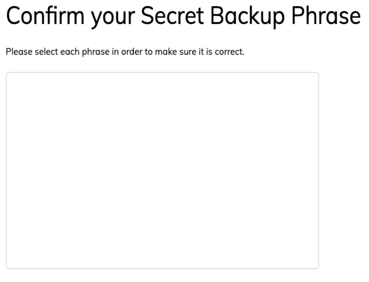 confirm phrase