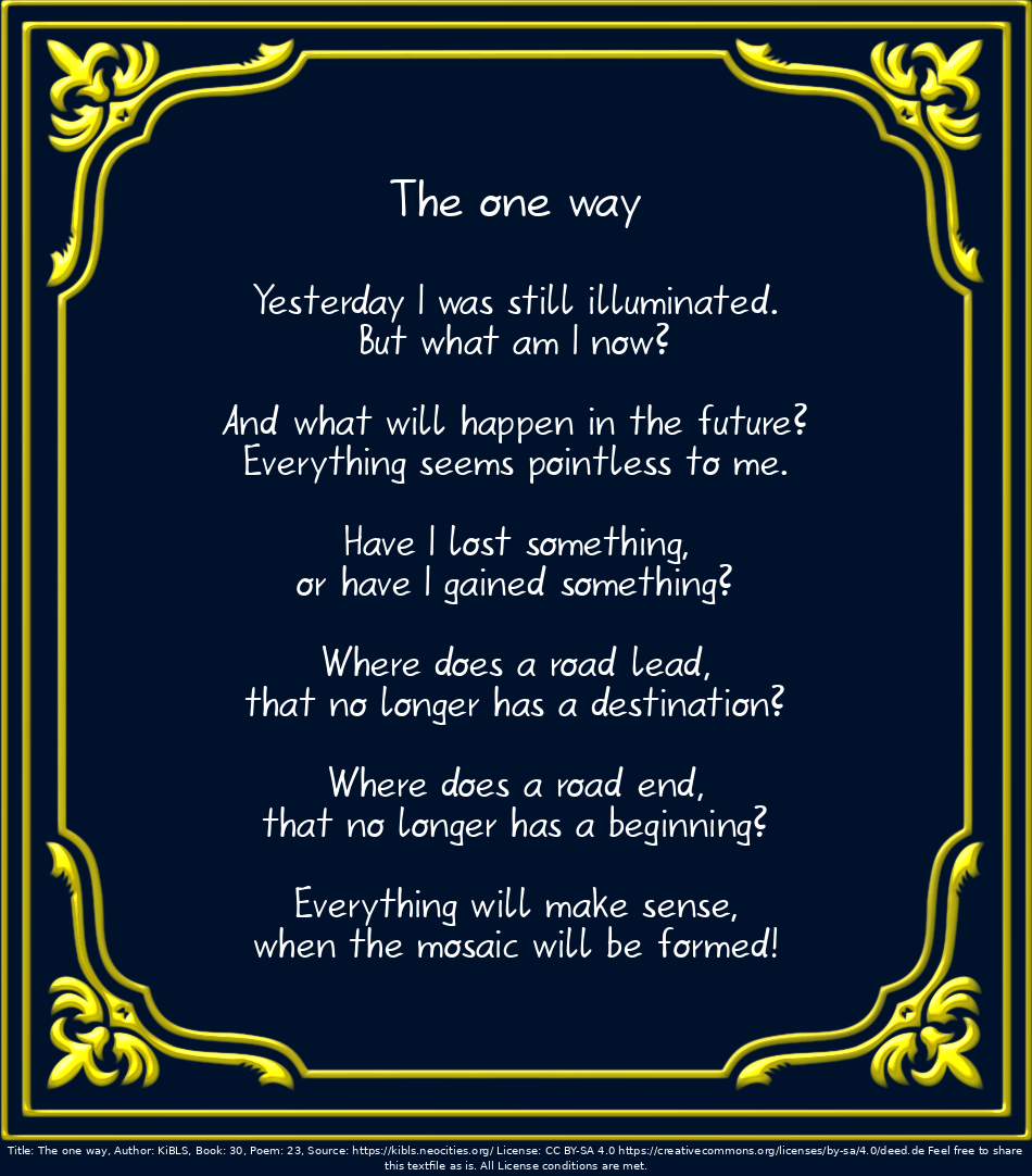 The one way