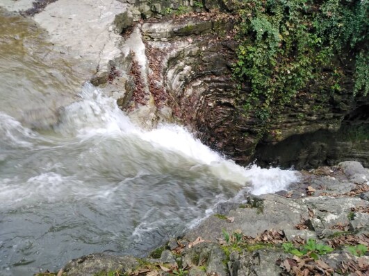 A Waterfall Trapped inside Dark Heartless Rocks
