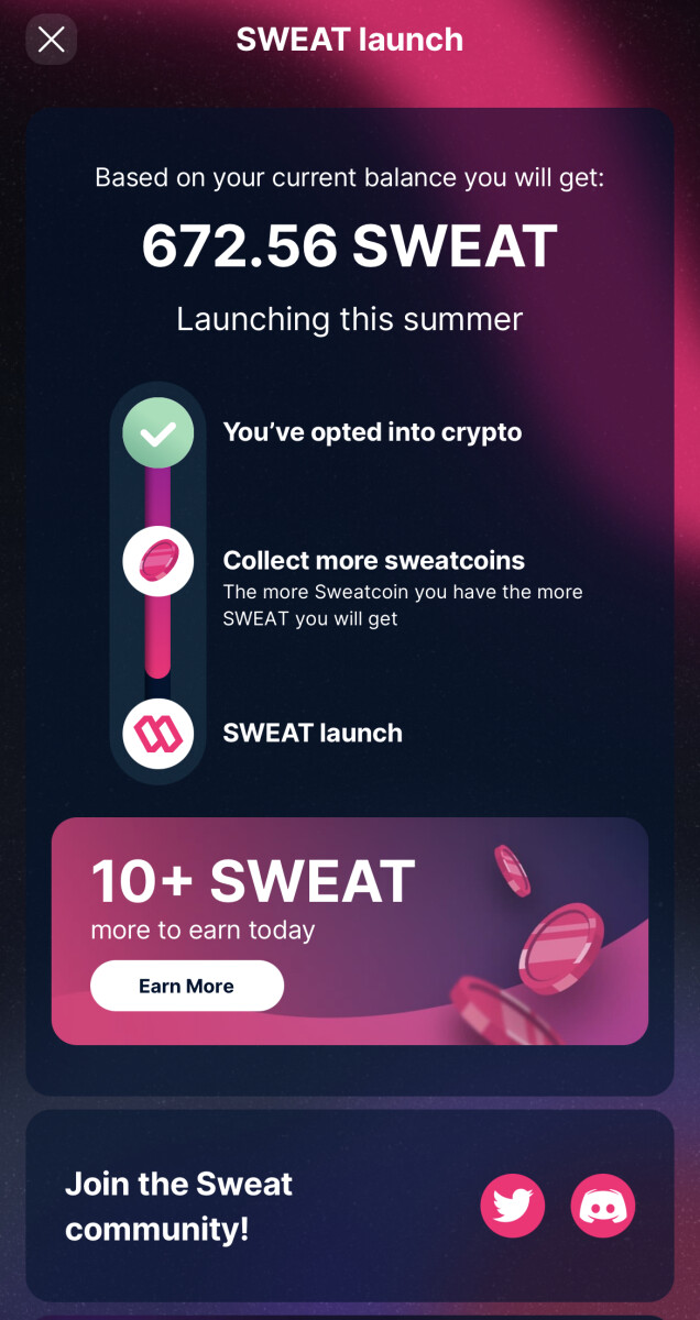 Sweatcoins $SWEAT