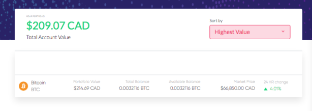 cad la btc