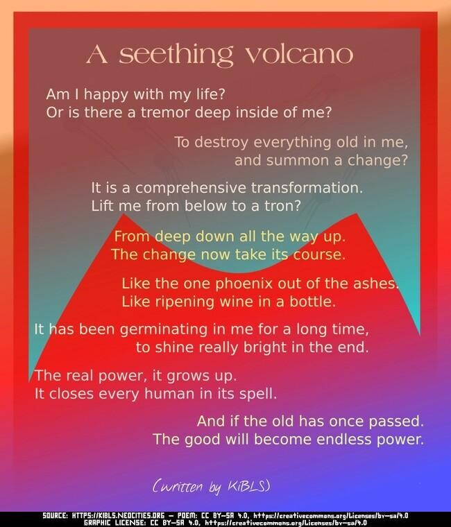A seething volcano