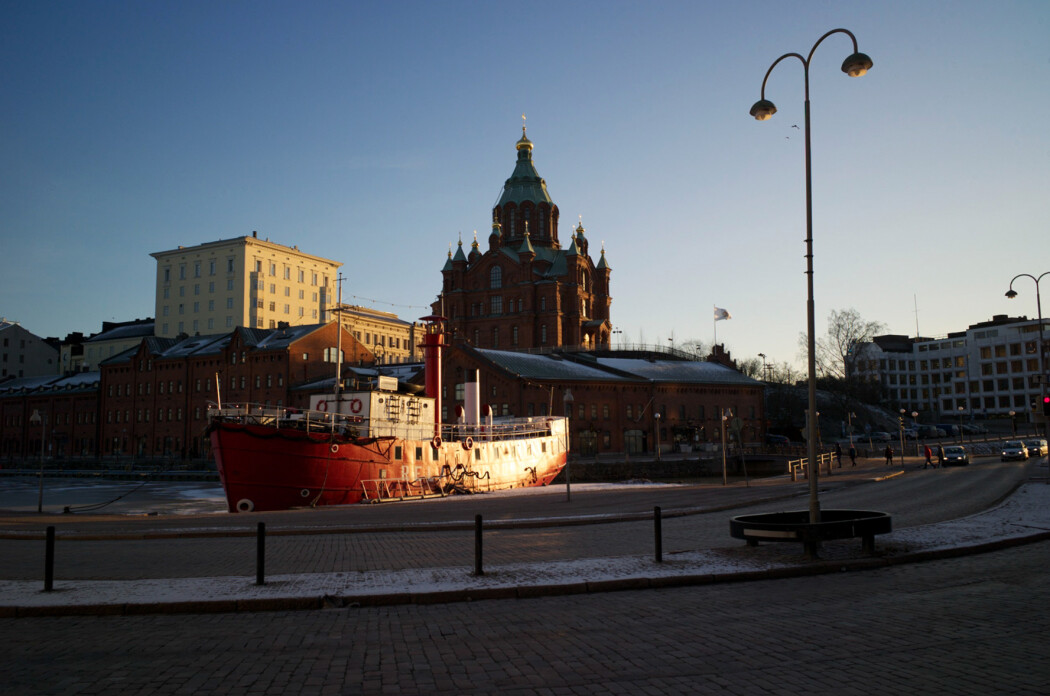 Winter harbour in Helsinki
