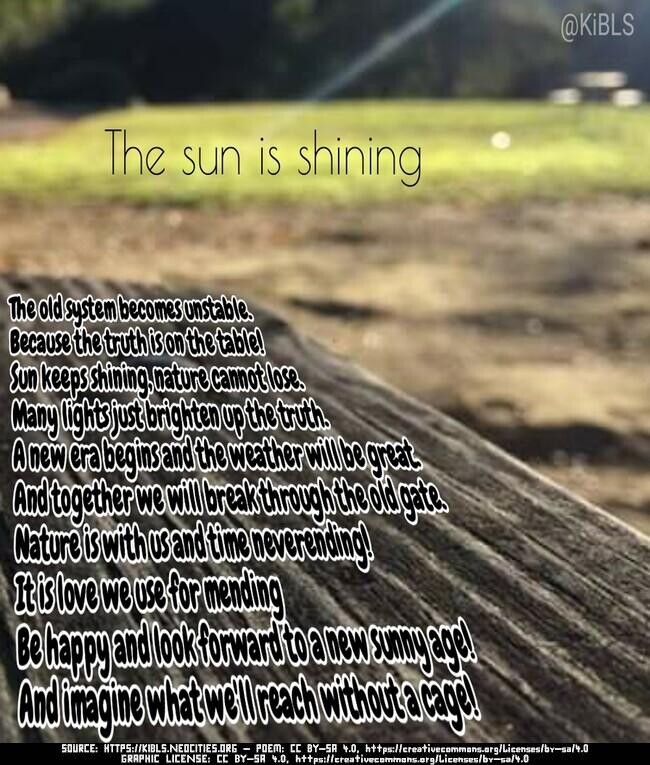 The sun is shining