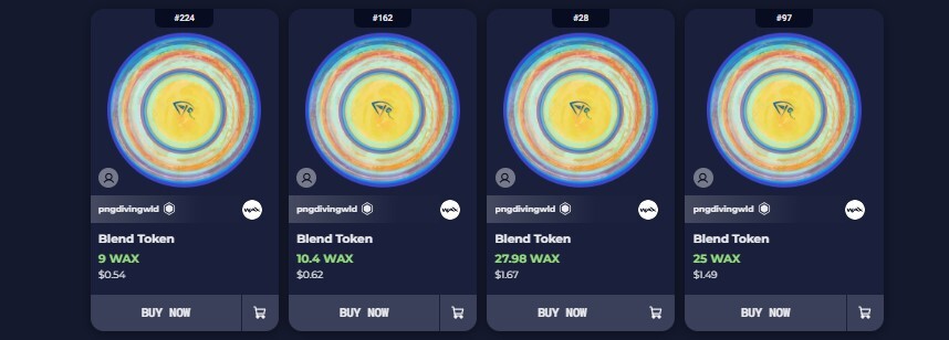 Wax Blockchain Blend token NFT