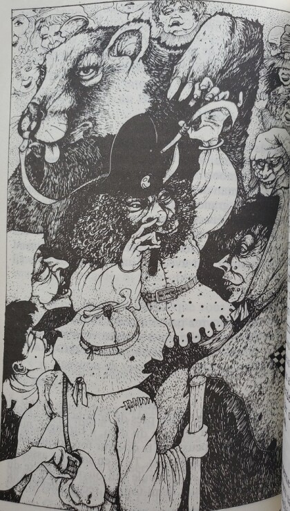 Peasants in a crowd - Art by John Blanche