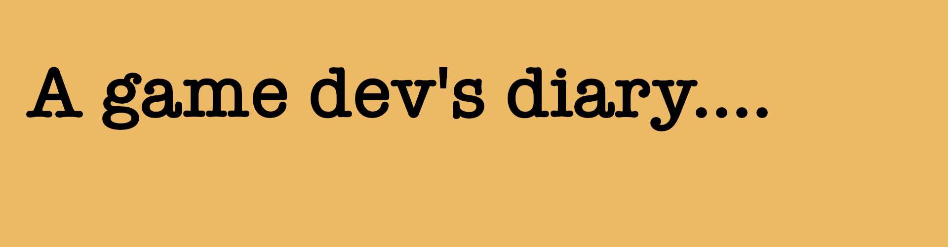 Game Dev Diary