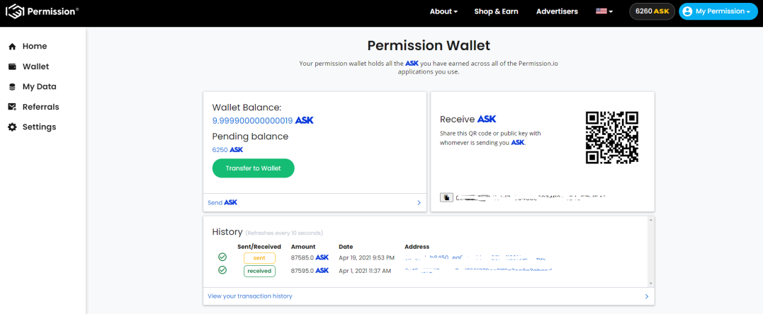 permission crypto rewards proof