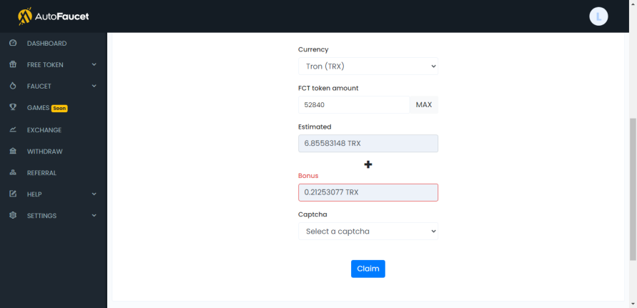 Autofaucet.org Manual Claim