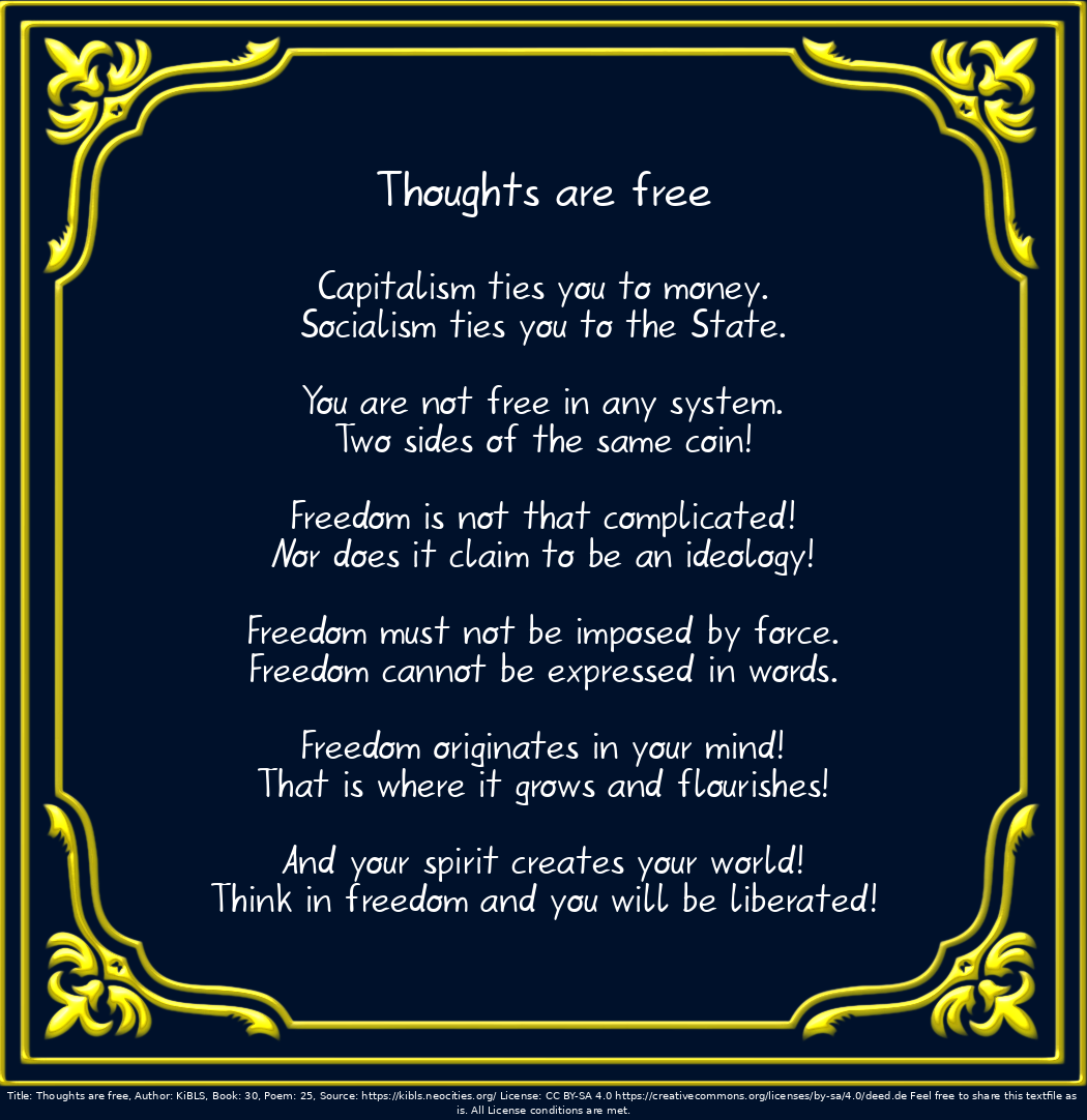 Thoughts are free