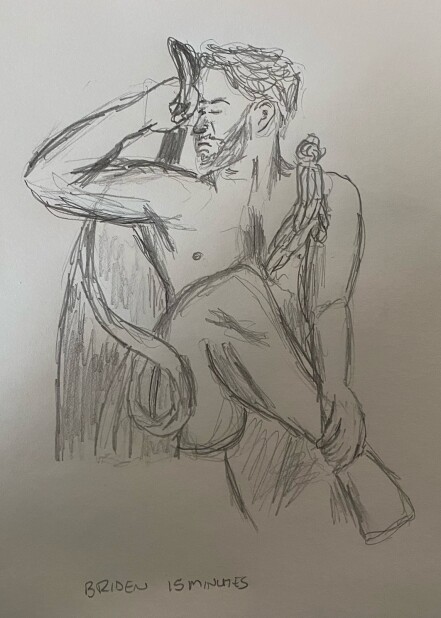 Briden: 15-minute timed pencil sketch