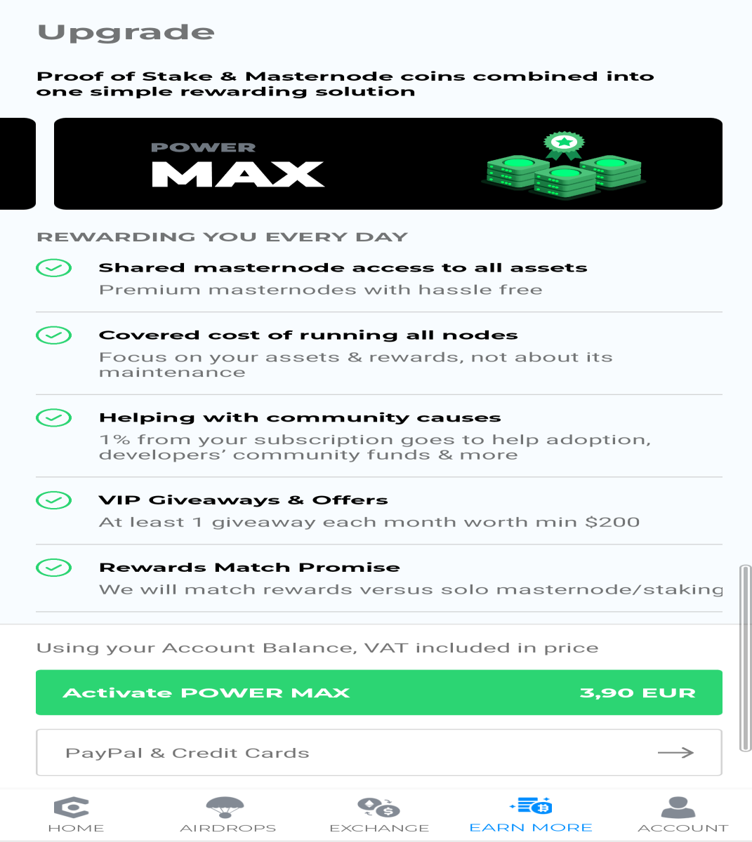 Power Max Upgrade Info
