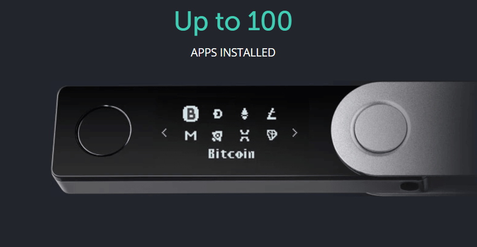 Ledger Nano X allows users to integrate up to 100 crypto apps at the same time