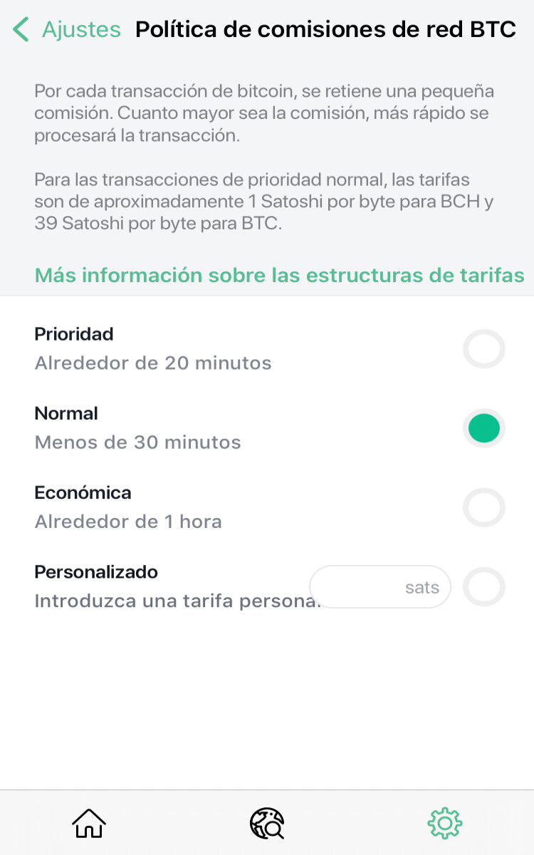 setting fees