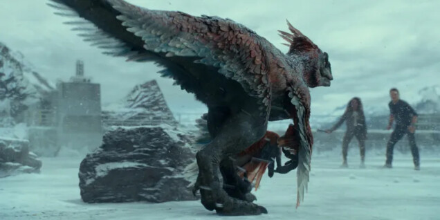 Production still from Jurassic World Dominion movie